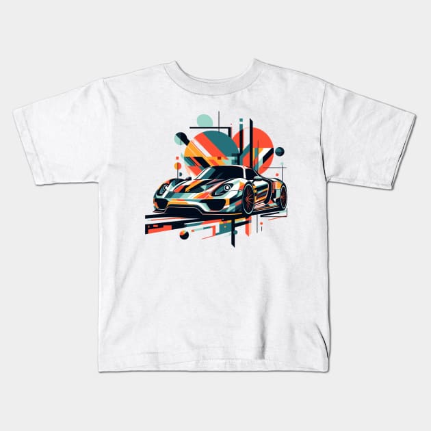 Porsche 918 Spyder Kids T-Shirt by Vehicles-Art